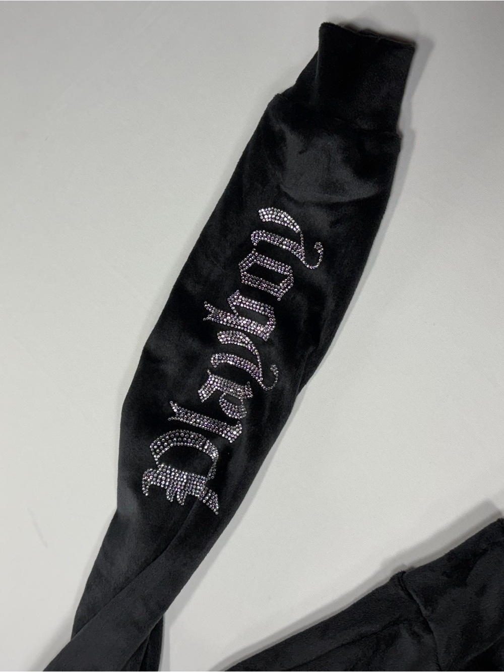 NWT Playboy Velour Hoodie Black Women’s S Rhinestone Y2K Full Zip - Picture 3 of 9